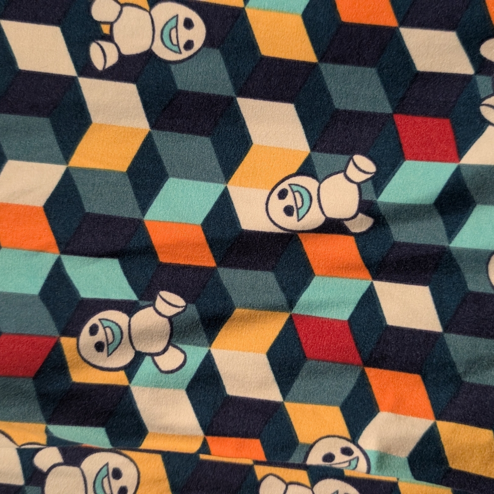 LuLaRoe Leggings Disney Tall And Curvy Multicolor Geometric Fabric